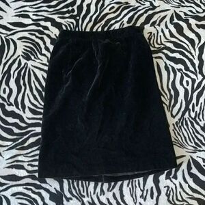 Vintage 1996 Bergdorf Goodman flocked crushed velvet business skirt